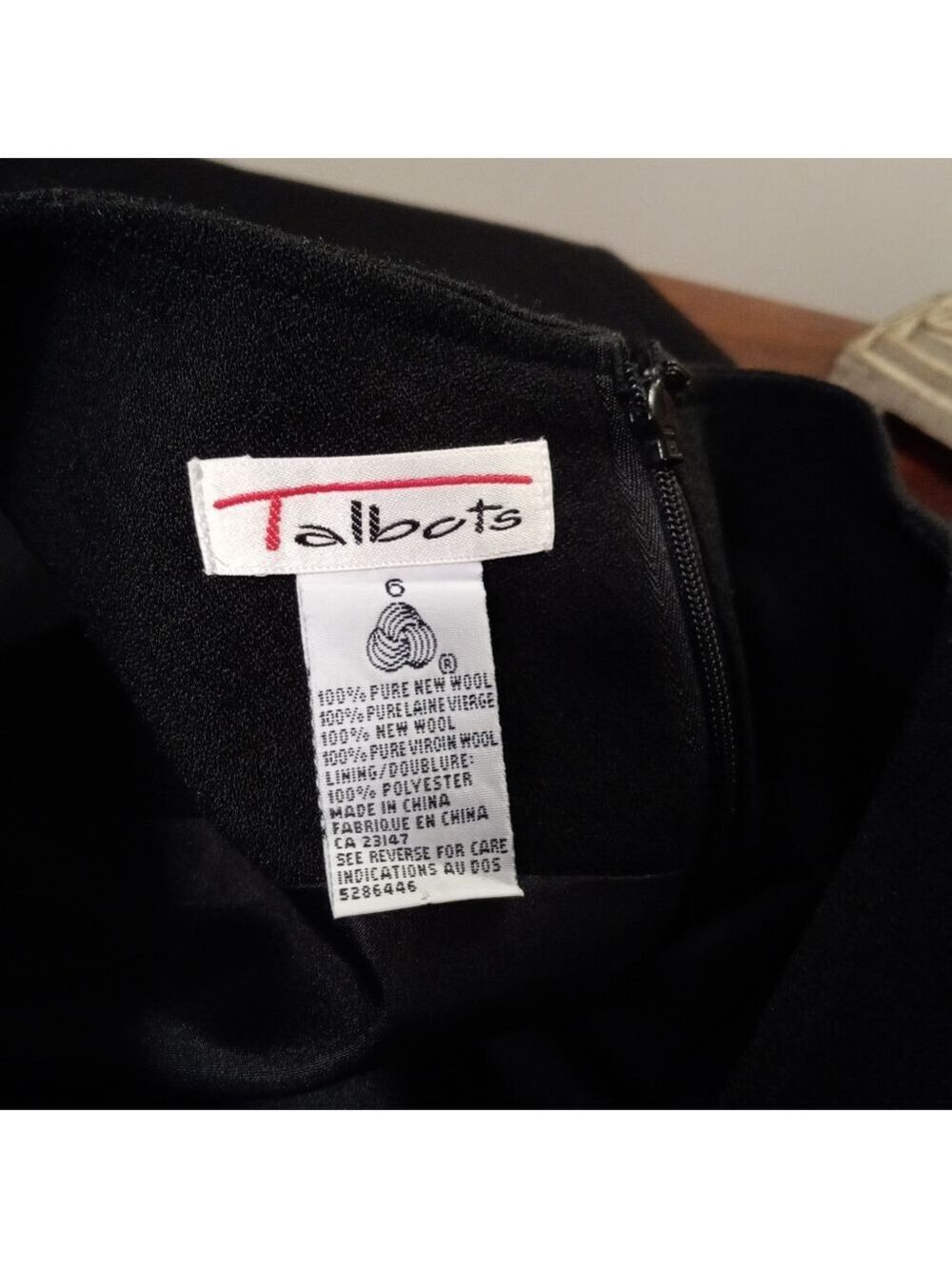 Talbots Black Wool Jumper Dress Size 6 - Picture 2 of 8